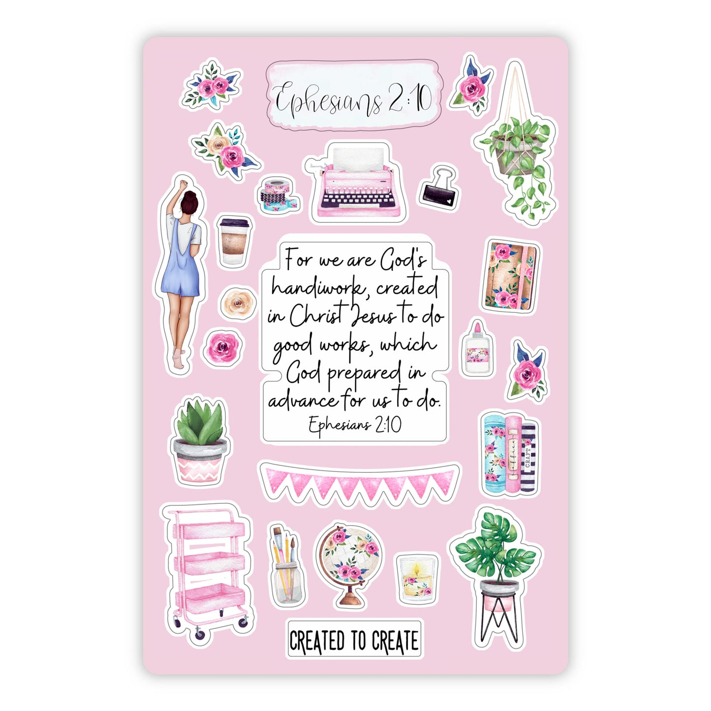 Ephesians 2:10 Sticker Sheet