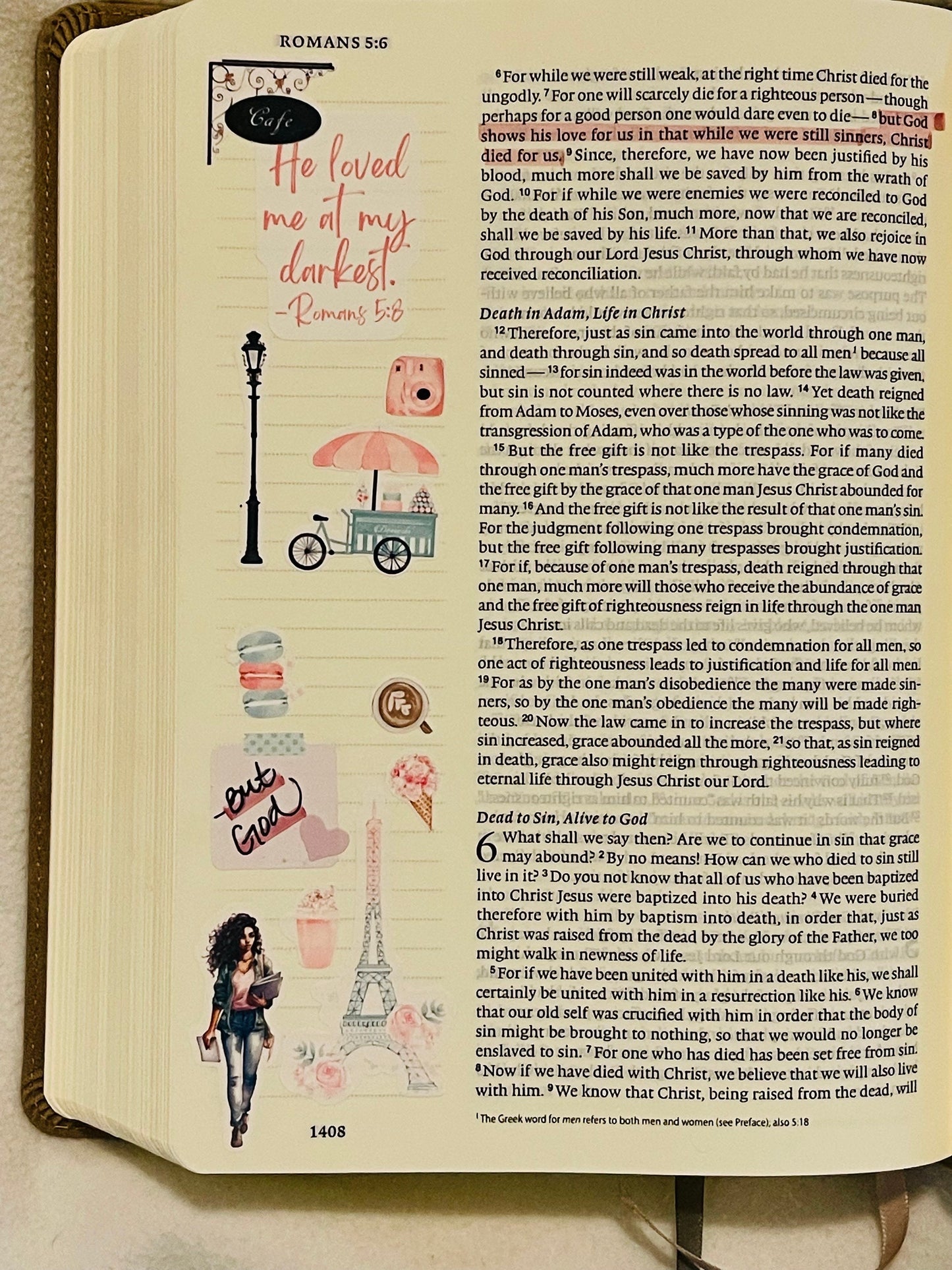 Romans 5:8 Sticker Sheet