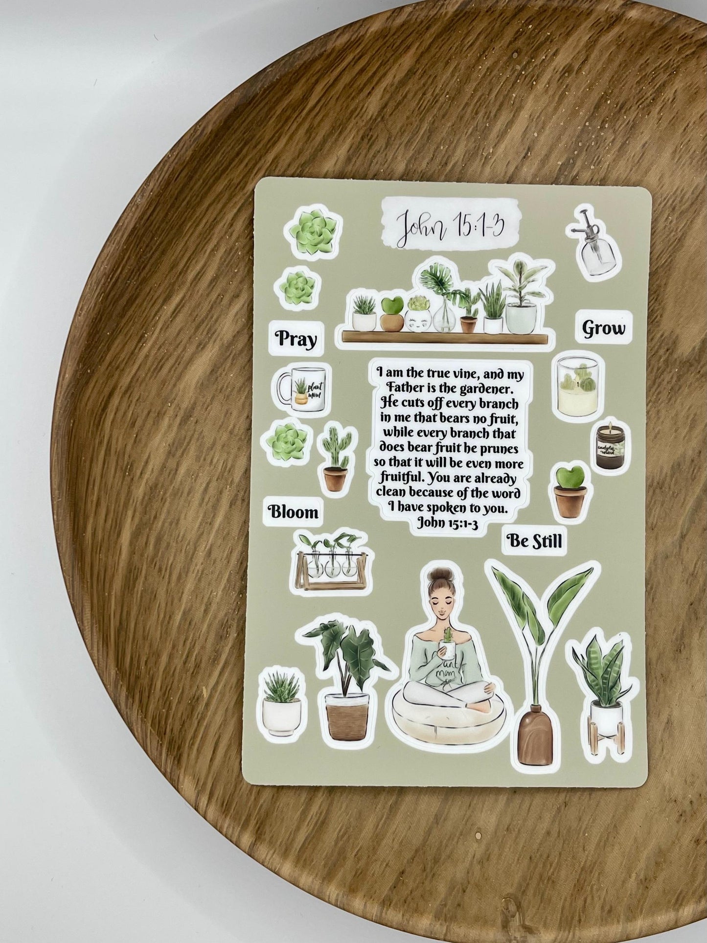 John 15:1-3 Sticker Sheet