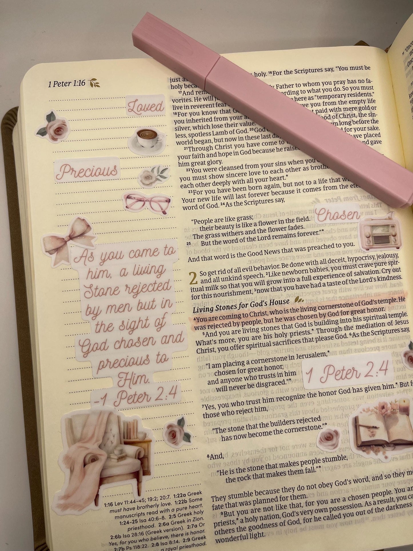1 Peter 2:4 Sticker Sheet